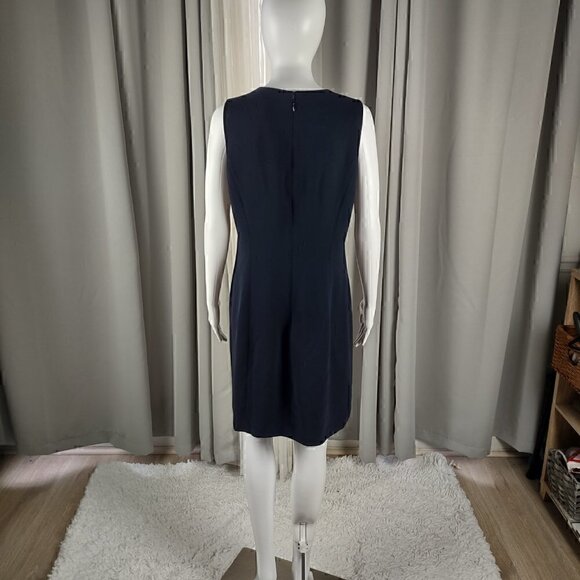 I.N.C. International Concepts Women V-Neck Sleeveless Black Sheath Dress Size 12 - Picture 3 of 10